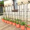 Weather-Resistant Metal Garden Obelisk Trellis, 280 x 50 cm, Black view 4