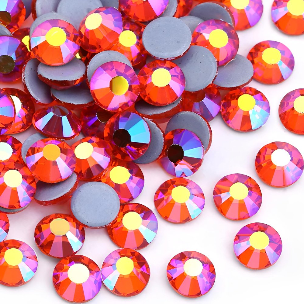 Jollin Hot Fix Rhinestones for Textiles, SS16, Orange Siam AB