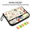 Accordion File Folder with 13 Pockets, A4, Zipper, Floral Pattern view 2
