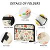 Accordion File Folder with 13 Pockets, A4, Zipper, Floral Pattern view 3