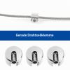SG Store 4-Piece M8 x 4 mm Stainless Steel Wire Rope Clips view 2