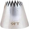 Silver Large Open-Star Icing Piping Nozzle for Cookies, Cupcakes & Cakes (9 ft) view 1