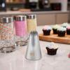 Silver Large Open-Star Icing Piping Nozzle for Cookies, Cupcakes & Cakes (9 ft) view 4