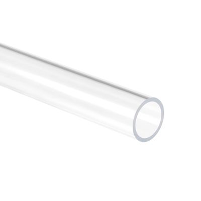 Unifizz Clear Rigid Round Acrylic Tube, 14 mm ID x 18 mm OD x 305 mm