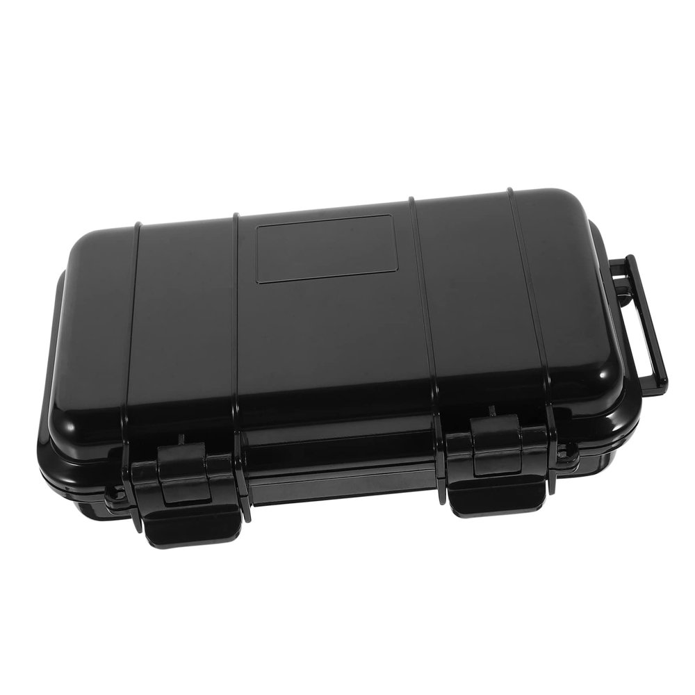 Veemoon Dustproof ABS Survival Box, Black, Outdoor Storage Case