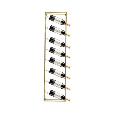 SuhoFutus Wall-Mounted Metal Wine Rack, Gold, 36 × 150 cm