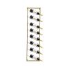 SuhoFutus Wall-Mounted Metal Wine Rack, Gold, 36 × 150 cm view 1