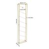 SuhoFutus Wall-Mounted Metal Wine Rack, Gold, 36 × 150 cm view 2