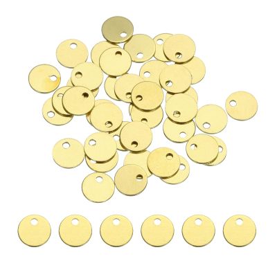 QUARKZMAN 40 Pcs Brass Round Blanks DIY Tags 6mm for Crafting