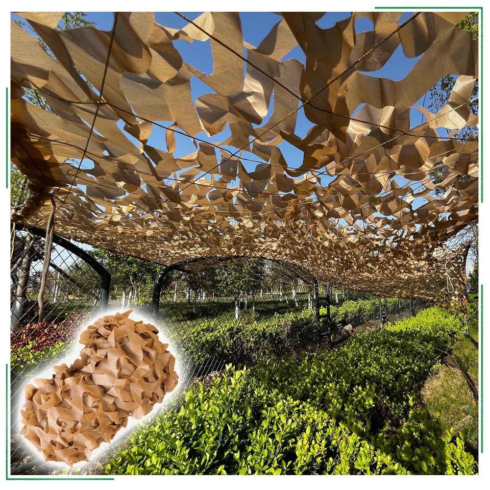 KOOEIN Camouflage Netting for Hunting, Military Camouflage Net, Garden Pergola Shade & Decor, Lightweight and Durable, Outdoor Sunshade, 82 Sizes, Yellow, 1 x 10 m (3.3 x 32.8 ft)