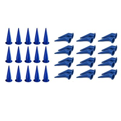 Grendly 50-Piece Right-Angle Nozzle Set for Bulk Caulking Tools, Blue