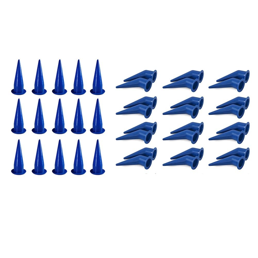 Grendly 50-Piece Right-Angle Nozzle Set for Bulk Caulking Tools, Blue