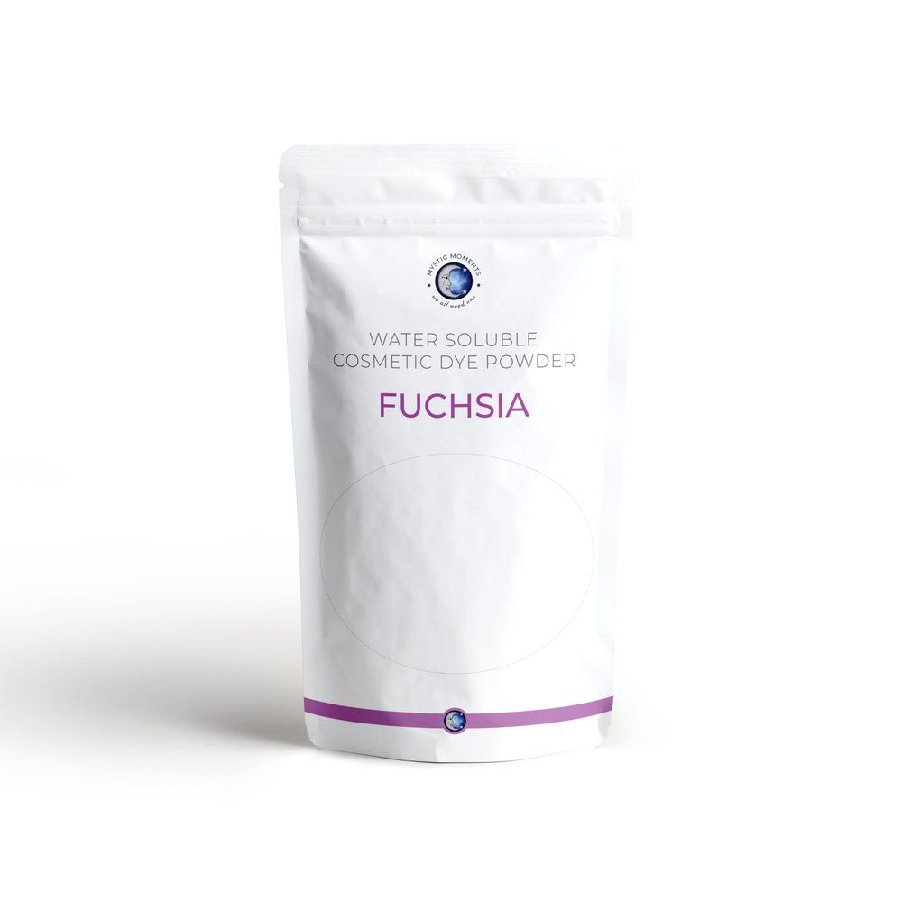 Mystic Moments Water-Soluble Cosmetic Color Powder, Fuchsia, 1 kg (10 x 100 g Bags), for Soap Making, Creams, Makeup, Shampoos and Lotions