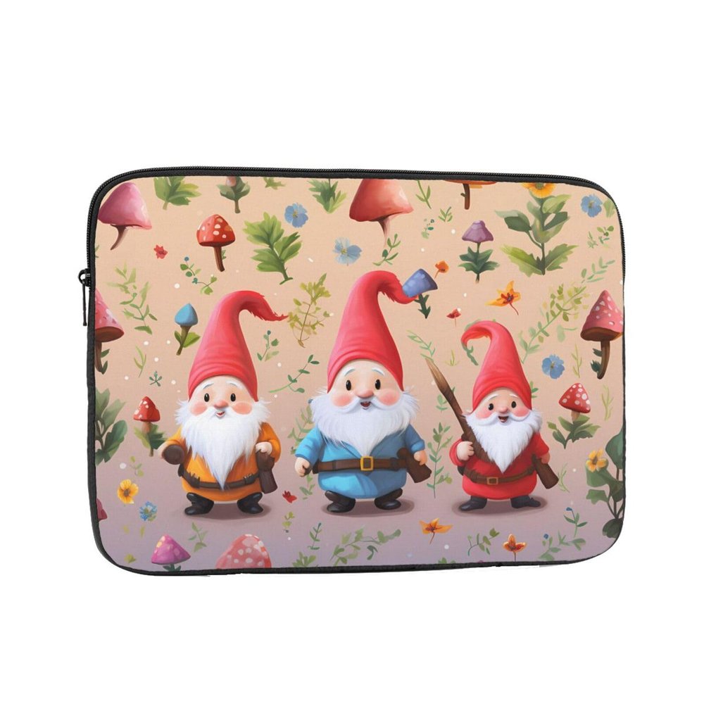 13-Inch Laptop Sleeve with Cute Gnome Design