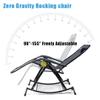 asdchZen Portable Folding Rocking Chair, Outdoor Zero Gravity Recliner, Black view 2