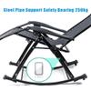 asdchZen Portable Folding Rocking Chair, Outdoor Zero Gravity Recliner, Black view 4