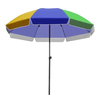 TEmkin Stylish and Durable Round Patio Umbrella: Garden Umbrella with 8 Ribs and 360° Universal Rotation for Outdoor Use