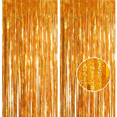 Gold Laser Glitter Tinsel Curtain for Doors and Parties