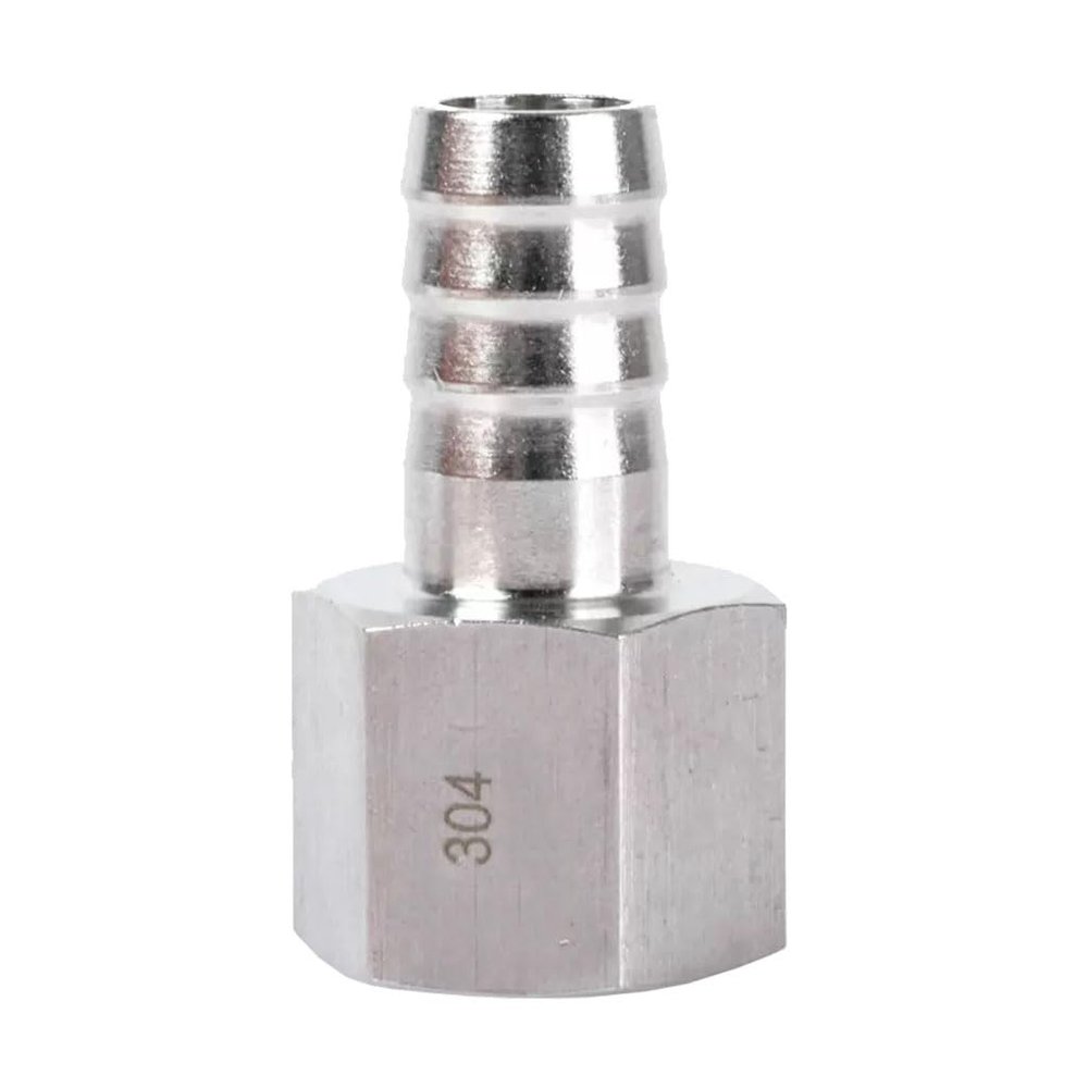 SS304 Stainless Steel Hose Barb Fitting, 1/8 in and 1/4 in Female Thread, 4/6/8/10 mm