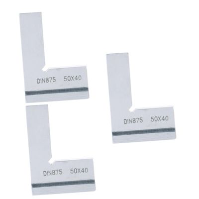 UKCOCO 3-Piece High-Precision Stainless Steel Square Ruler, Thickened Woodworking Measuring Gauge