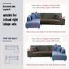 JunJiale L-Shaped Sectional Sofa Covers, Super Stretchy, for 2- and 5-Seater Sofas, Khaki, 2 Pieces view 3