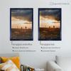 RahmenMax JERSEY Wooden Picture Frame, 45 x 85 cm, Blue, Acrylic Glass, White Backing view 3