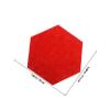 12 Red Felt Hexagonal Bulletin Boards for Office and Wall view 2