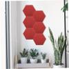 12 Red Felt Hexagonal Bulletin Boards for Office and Wall view 4