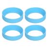 QUARKZMAN 4-Pack Water Bottle Boots, Protective Silicone Sleeves with Non-Slip Bottom, Light Blue (75 mm) view 1