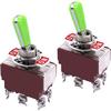 EAMOM 2-Piece Universal Heavy-Duty 20A 125V DPST 4-Terminal ON/OFF Toggle Switch, Stainless Steel Top (Size: DPDT 6-Terminal ON/OFF/ON) view 4