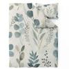 Eucalyptus Botanical Leaf Bedding Set 200 x 200 cm, 3-Piece Reversible Microfiber Set view 1