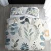 Eucalyptus Botanical Leaf Bedding Set 200 x 200 cm, 3-Piece Reversible Microfiber Set view 2