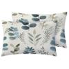 Eucalyptus Botanical Leaf Bedding Set 200 x 200 cm, 3-Piece Reversible Microfiber Set view 3