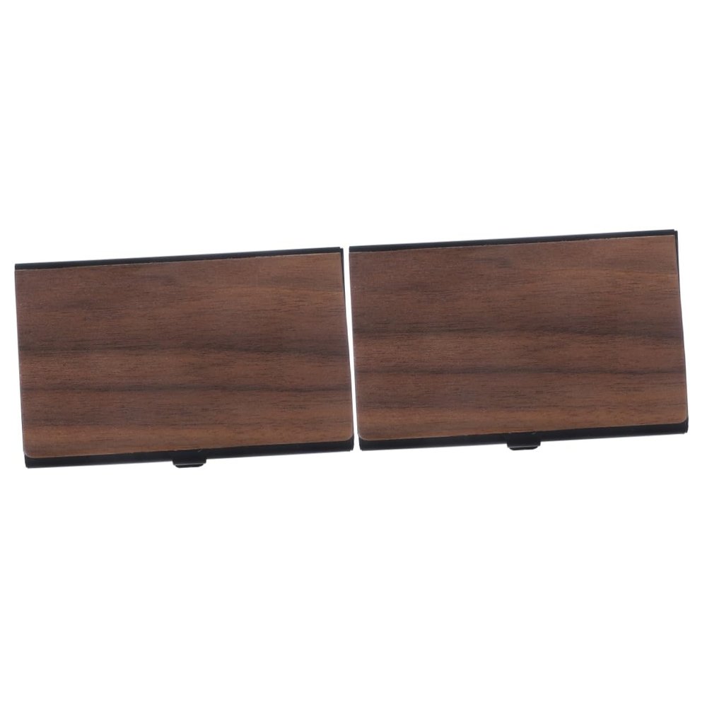 EXCEART 2-Pack Aluminum Business Card Holders, Desktop Card Cases