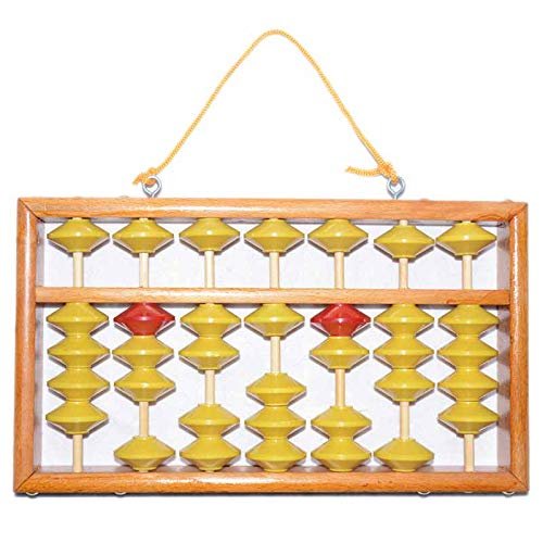 HLMYAUTO 7-Column Non-Slip Hanging Wooden Abacus