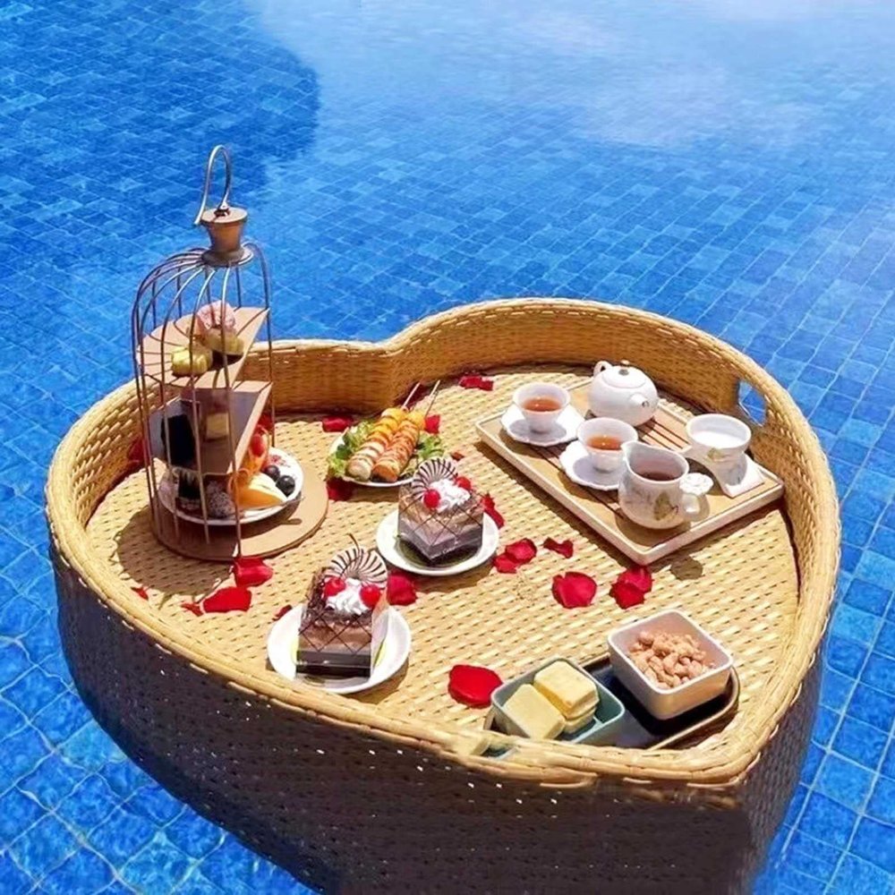 Luxury Floating Serving Tray with Handles