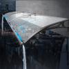 Polycarbonate Door Canopy with Gutter, 120 × 570 cm view 1