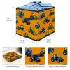VAPOKF Foldable Fabric Storage Cube with Handles, Bulldozer Tractor Cars view 3