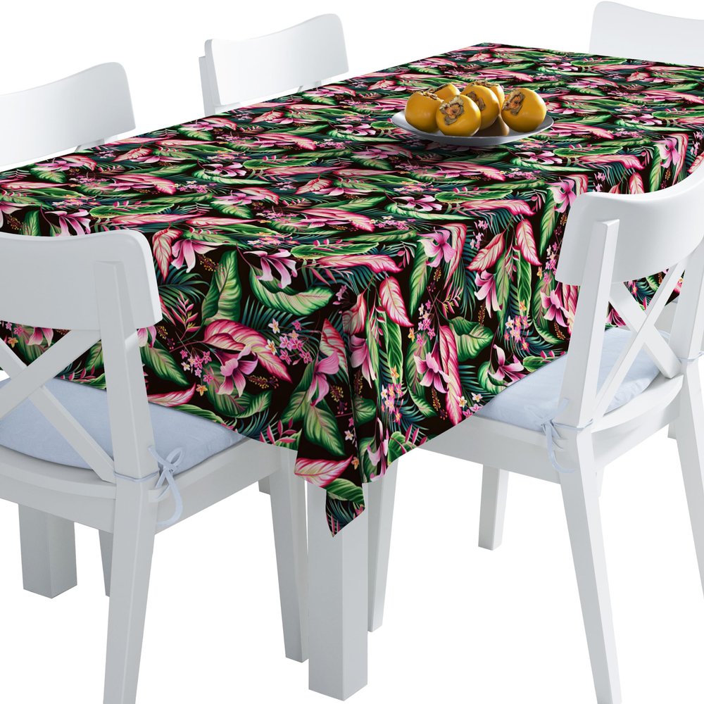 HEKO PANELS Washable Tablecloth, Tropical Flowers, 140 x 250 cm
