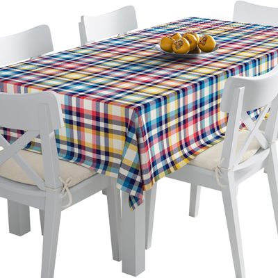 HEKO PANELS Washable Tablecloth, Colorful Plaid, 140 x 400 cm