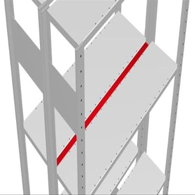 qpool24 1000 mm Infill Strip for Double Shelving, Galvanized
