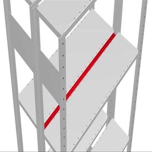 qpool24 1000 mm Infill Strip for Double Shelving, Galvanized