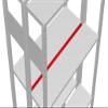 qpool24 1000 mm Infill Strip for Double Shelving, Galvanized view 1