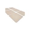 Nikalaz Recycled Leather Coasters, 10 x 10 cm, Set of 6, Cream White/Beige view 2