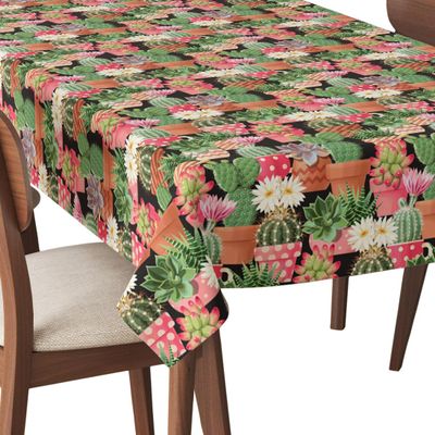HEKO PANELS Washable Tablecloth, Cacti, 140 x 110 cm