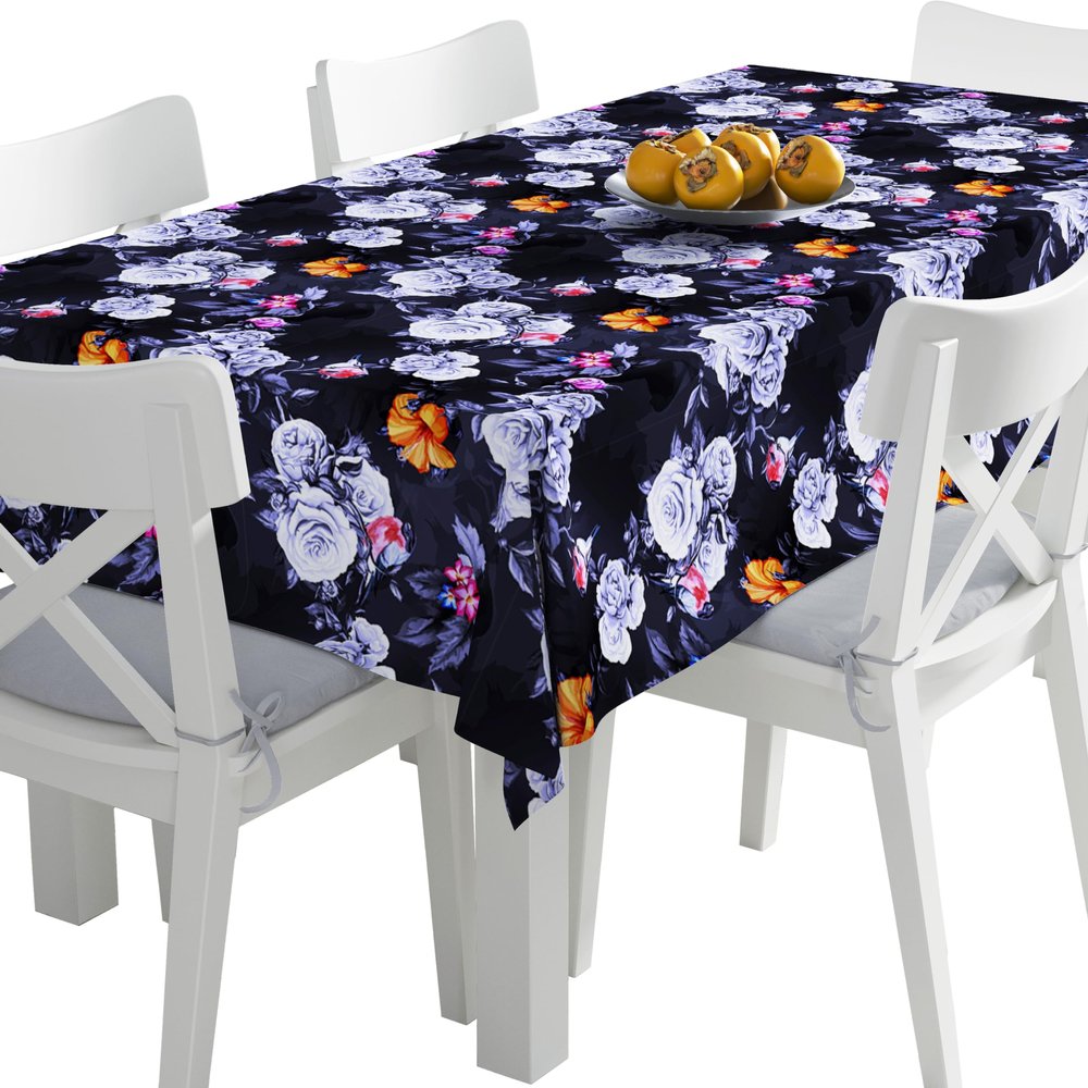 HEKO PANELS Washable Tablecloth, Roses and Birds, 140 x 110 cm