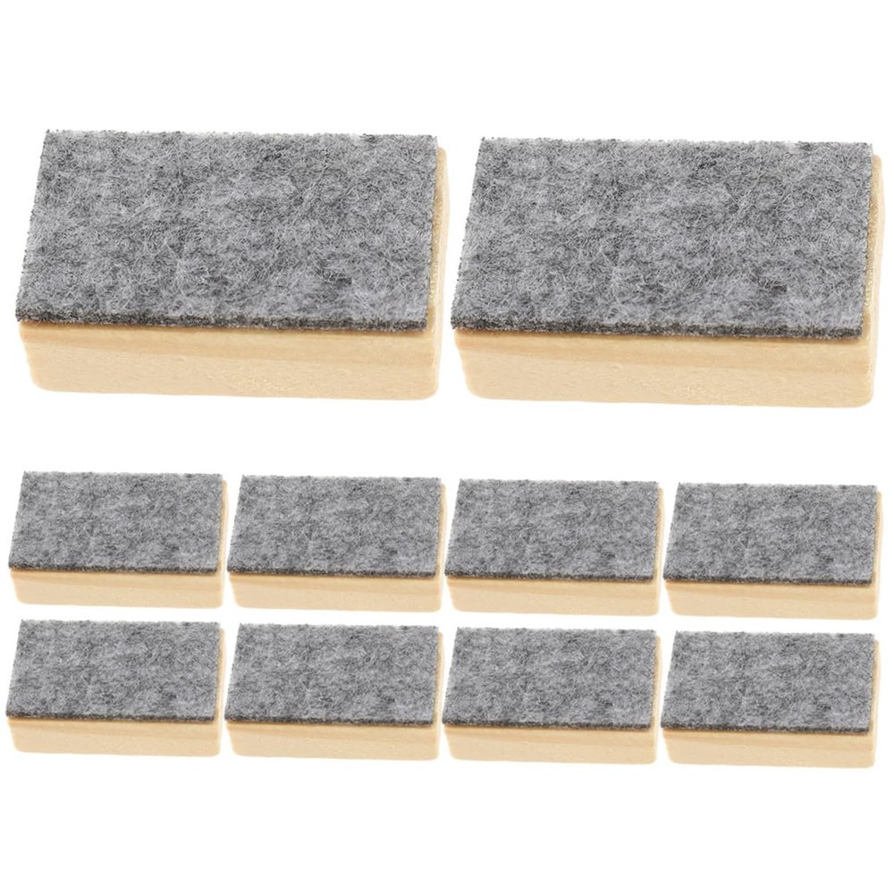 Small Chalkboard Erasers with Felt, 10 Pieces