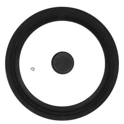 COLLBATH Silicone Pot Lid for Frying and Braising Pans with Tempered Glass and Silicone Rim
