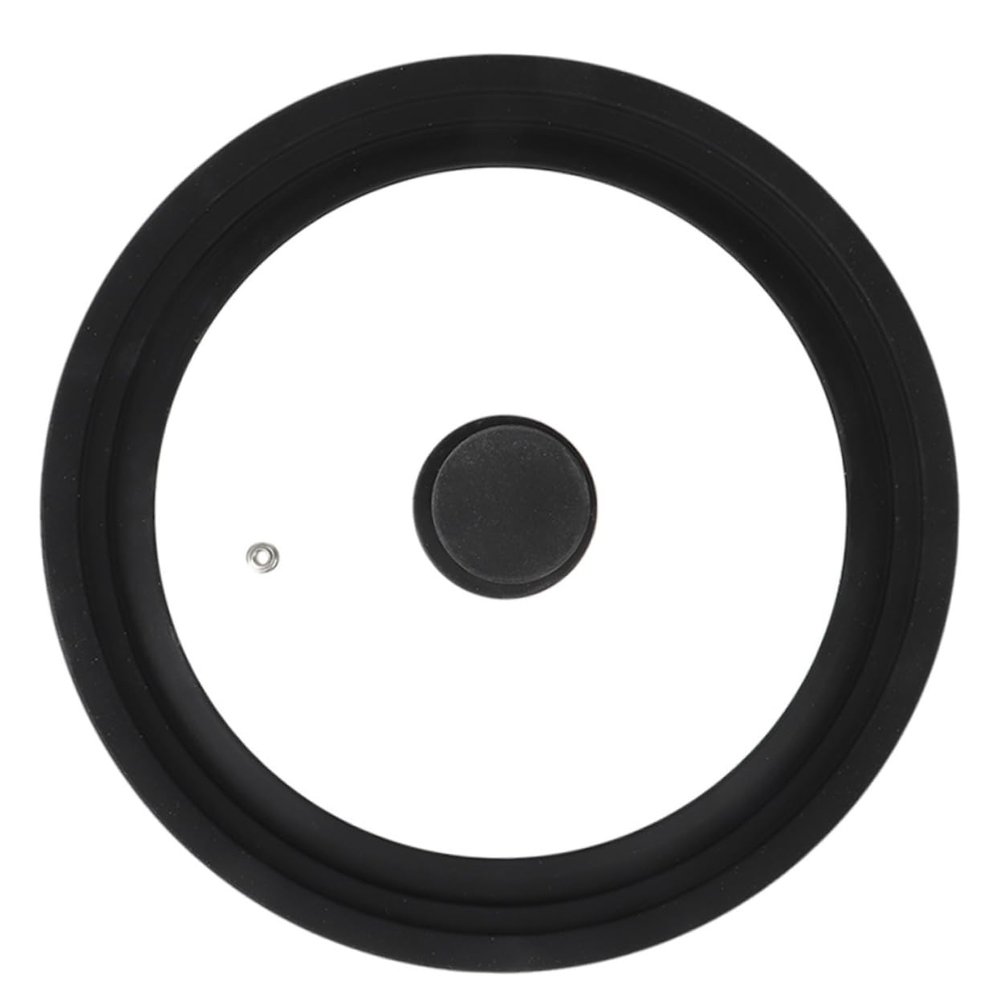 COLLBATH Silicone Pot Lid for Frying and Braising Pans with Tempered Glass and Silicone Rim
