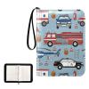 Hand-Drawn Emergency Car Trading Card Album, 4-Pocket, 50 Pages, 400 Cards, PU Zipper Binder view 2